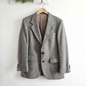 Vintage Coat Tails Union Made USA Wool Tweed Blazer Boyfriend Inspired Size 8